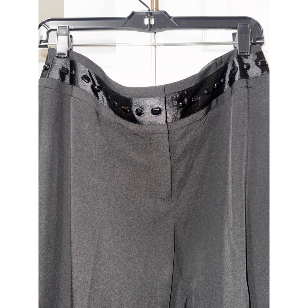 White House Black Market Women's Black Dress Pants Size 8 Embellished - Picture 2 of 7